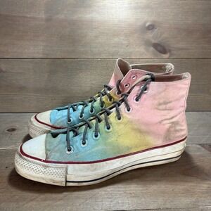 vintage converse womens size 9 shoes multicolor tie dye highop USA sneakers